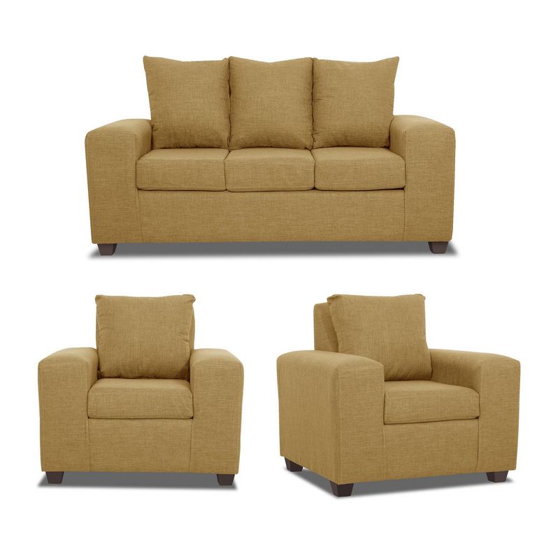 Set de Sofás Kahlo 3 Cuerpos + 2 Sillones Tela