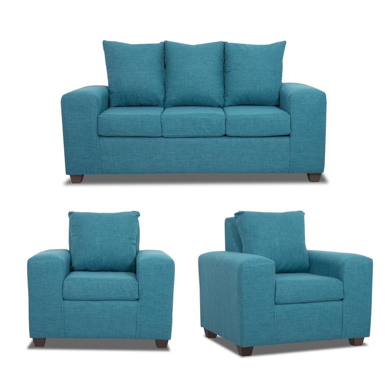 INTERMUEBLES Living 5 cuerpos Kahlo 167x86x80 cm Azul