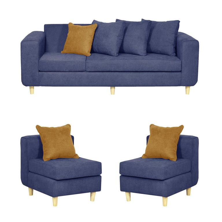 Living 3 cuerpos Eagle 81x89x222 cm Gris
