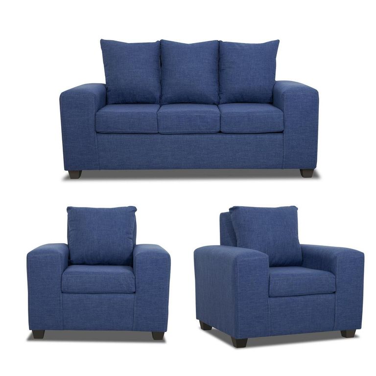 Set de Sofás Kahlo 3 Cuerpos + 2 Sillones Tela