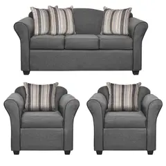 INTERMUEBLES - Living 5 cuerpos Ducal 82x79x165 cm Gris