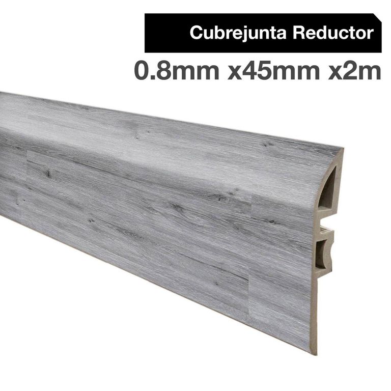 Cubrejunta Reductor PVC 2mt x 46mm Color Gris Londres.