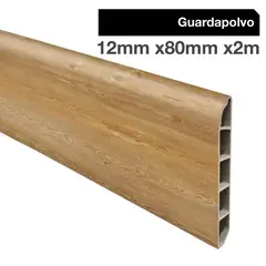 HOGA - Guardapolvo PVC 2mt x 80mm Color Bamboo.