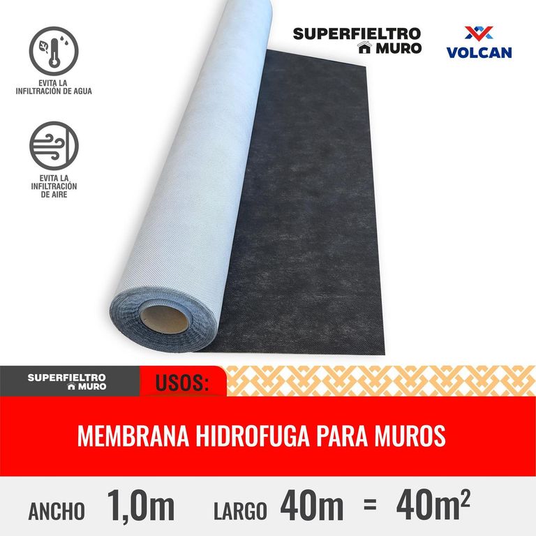 Membrana hidrofuga respirable 40 m2