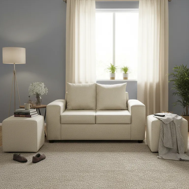 INTERMUEBLES Living 2 cuerpos Kahlo 167x86x80 cm Beige