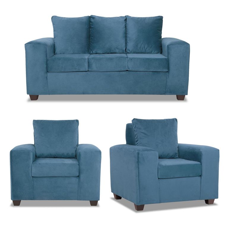 INTERMUEBLES Living 5 cuerpos Kahlo 167x86x80 cm Azul
