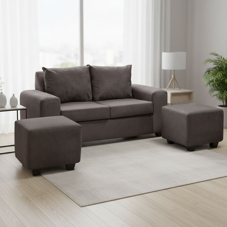 INTERMUEBLES Living 4 cuerpos Kahlo 167x86x80 cm Café