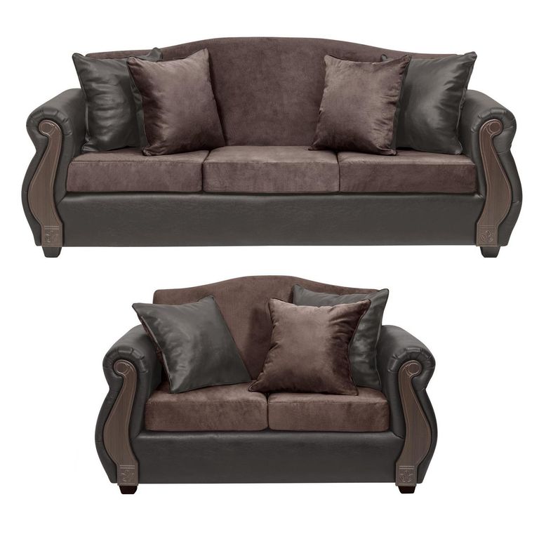 Living 5 cuerpos New Bugambilia 210x93x83 cm Café