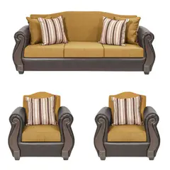 INTERMUEBLES - Living 5 cuerpos New Bugambilia 210x93x83 cm Café