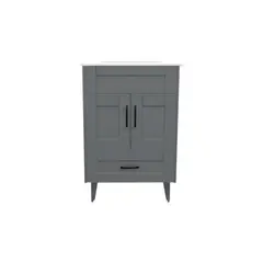 DOMSA - Kit mueble vanitorio Deluxe 50SK P gris 50 cm