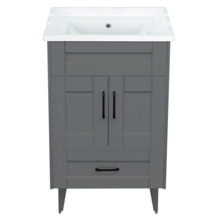 Kit mueble vanitorio Deluxe 50SK F gris 50 cm