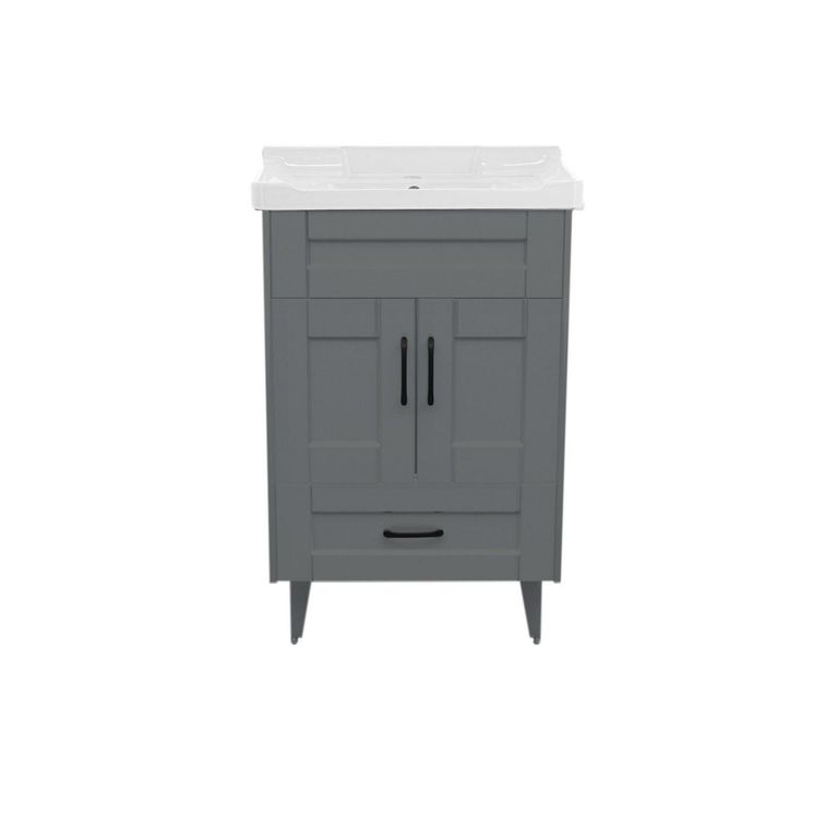 Kit mueble vanitorio Deluxe 50SK 856-50 gris 50 cm