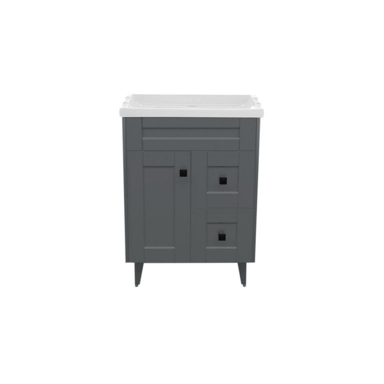 Kit mueble vanitorio Deluxe N60SK F gris 60 cm