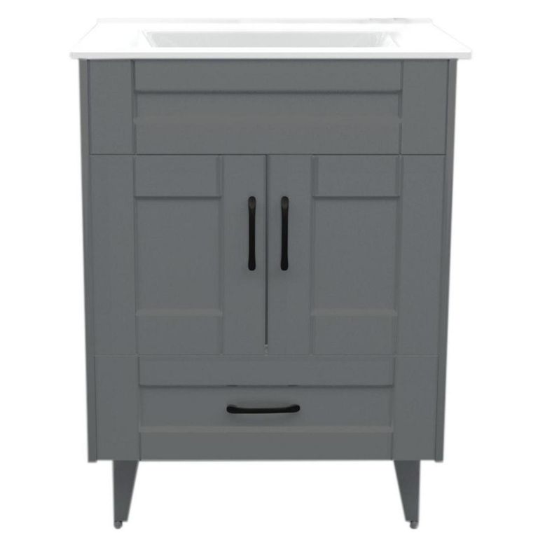 Kit mueble vanitorio Deluxe B60SK P gris 60 cm