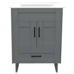 DOMSA - Kit mueble vanitorio Deluxe B60SK P gris 60 cm