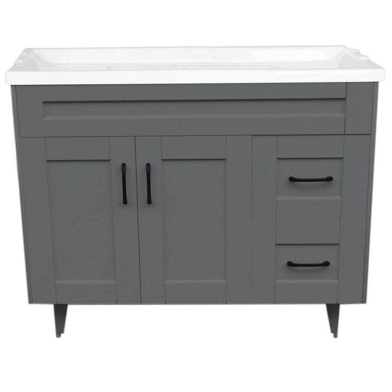 Kit mueble vanitorio Deluxe 100SK F gris 100 cm