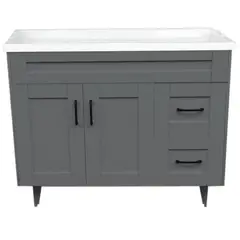 DOMSA - Kit mueble vanitorio Deluxe 100SK F gris 100 cm