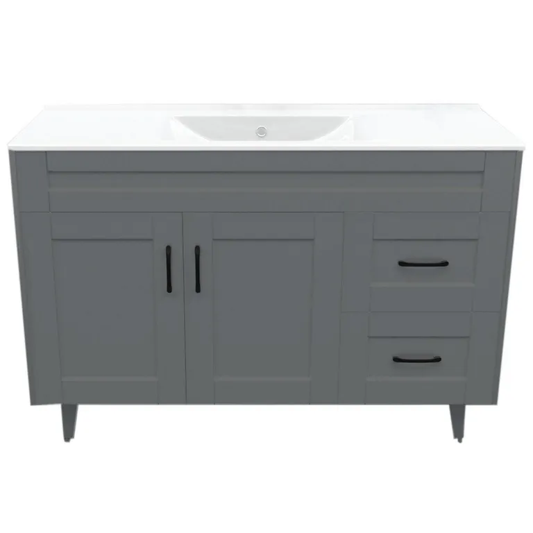 Kit mueble vanitorio Deluxe 120SK P gris 120 cm