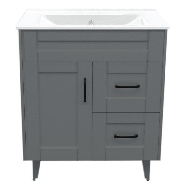 Kit mueble vanitorio Deluxe 70SK P gris 70 cm