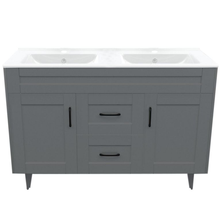 Kit mueble vanitorio Deluxe D120SK P gris 120 cm
