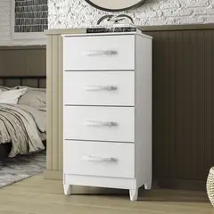 VEKKAHOME - Cómoda 4 Cajón(es) Mobi 50x105x40 cm Blanco