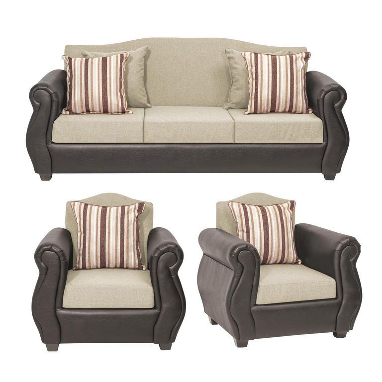 INTERMUEBLES Living 3 cuerpos Violeta 210x93x83 cm Beige