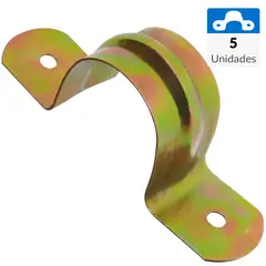 MEC - Set De Abrazaderas Metálicas 50 Mm Para Fijación Tubos 5 Unidades