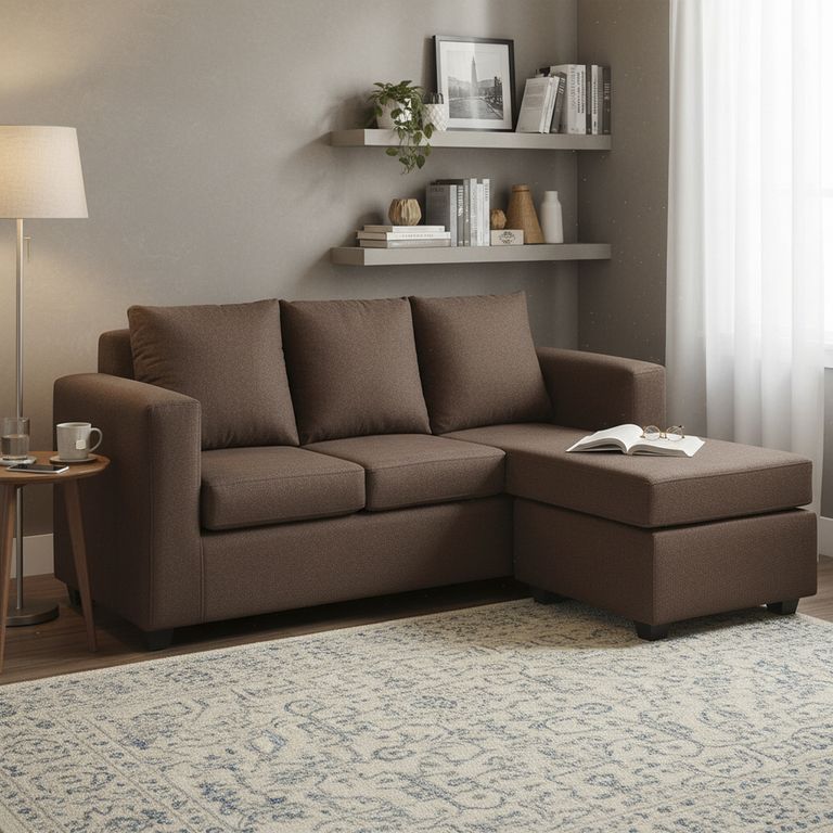 Sofá Seccional 4 Cuerpos Marco 186X87X80 cm Intercambiable Tela