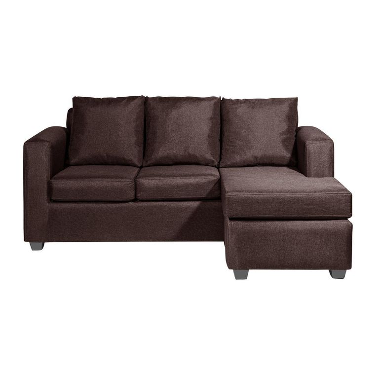 Sofá Seccional 4 cuerpos Marco 186x87x80 cm Gris