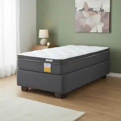 DRIMKIP - Cama Americana Funcional 1 Pl Plus + Topper