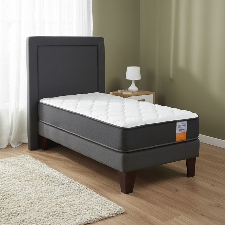 DRIMKIP Cama Europea Funcional 1 Pl + Respaldo