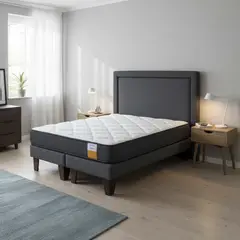 DRIMKIP - Cama Europea Funcional 2 Pl Plus + Respaldo