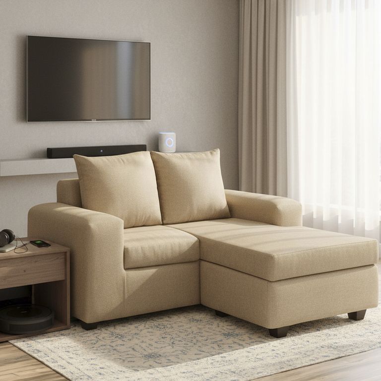 Sofá Modular 3 cuerpos Kahlo 167x86x80 cm Beige