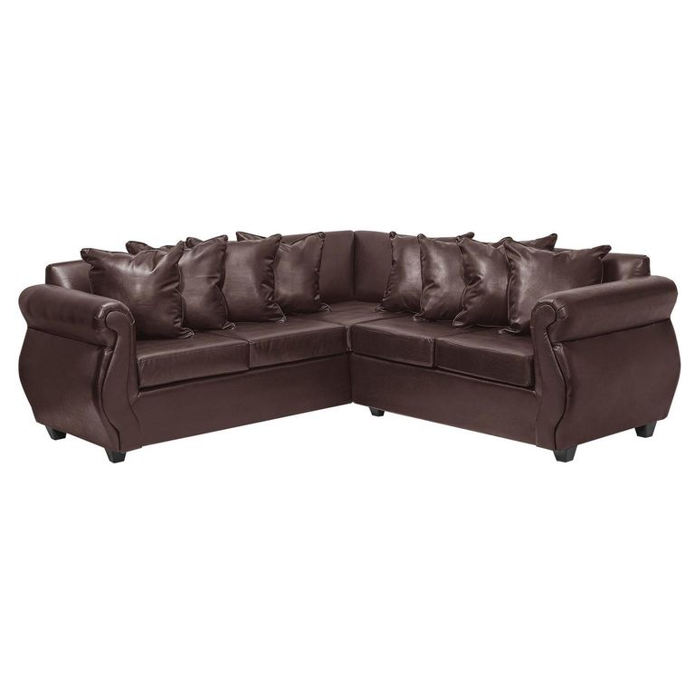 Sofá Seccional 5 Cuerpos Violeta 216X86X81 cm Cuero Sintético