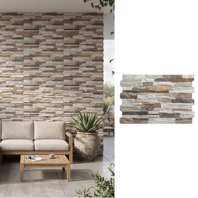 Cerámica 34x50 cm Petra Multicolor 1.7 m2