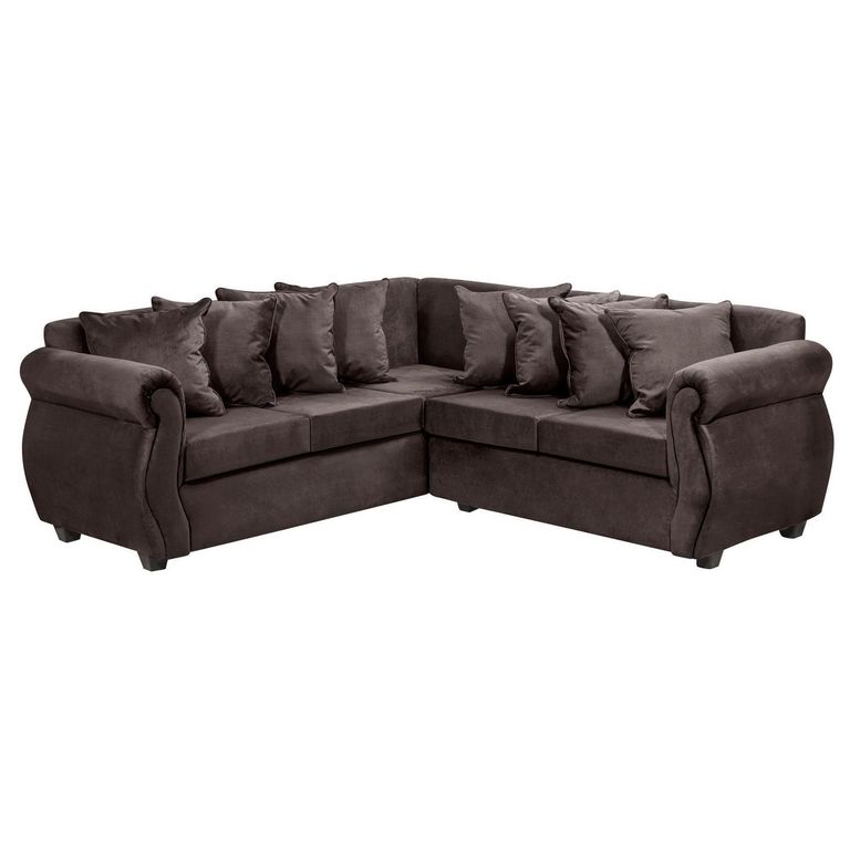 Sofá Seccional 5 Cuerpos Violeta 216X86X81 cm Felpa
