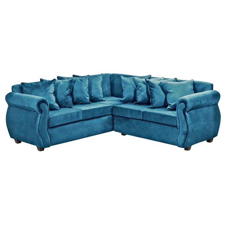 Sofá Seccional 5 cuerpos Violeta 216x86x81 cm Azul