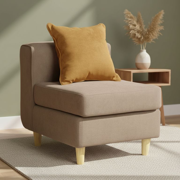 Butaca 1 cuerpo Eagle 62x70x80 cm Beige