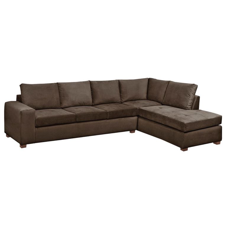 Sofá Seccional 5 Cuerpos Senna 320X75X212 cm Xl Derecho Felpa