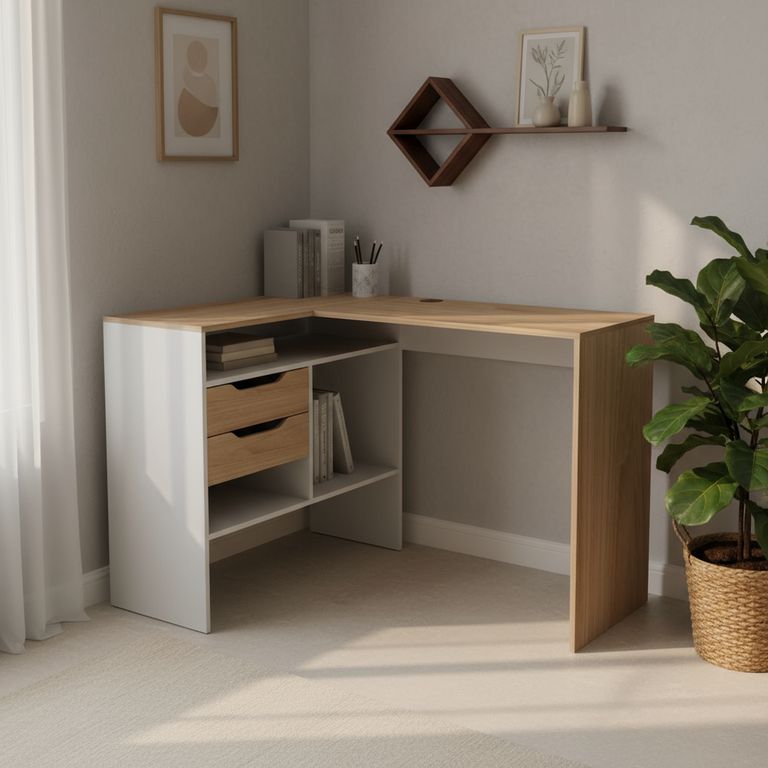 Escritorio Milán 115x80x45 cm Blanco Olmo