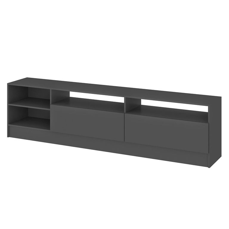 Rack TV 75" grafitte 180x32x47 cm gris