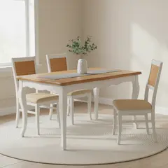 NUEVALINEA - Mesa comprovenzal blanco-miel