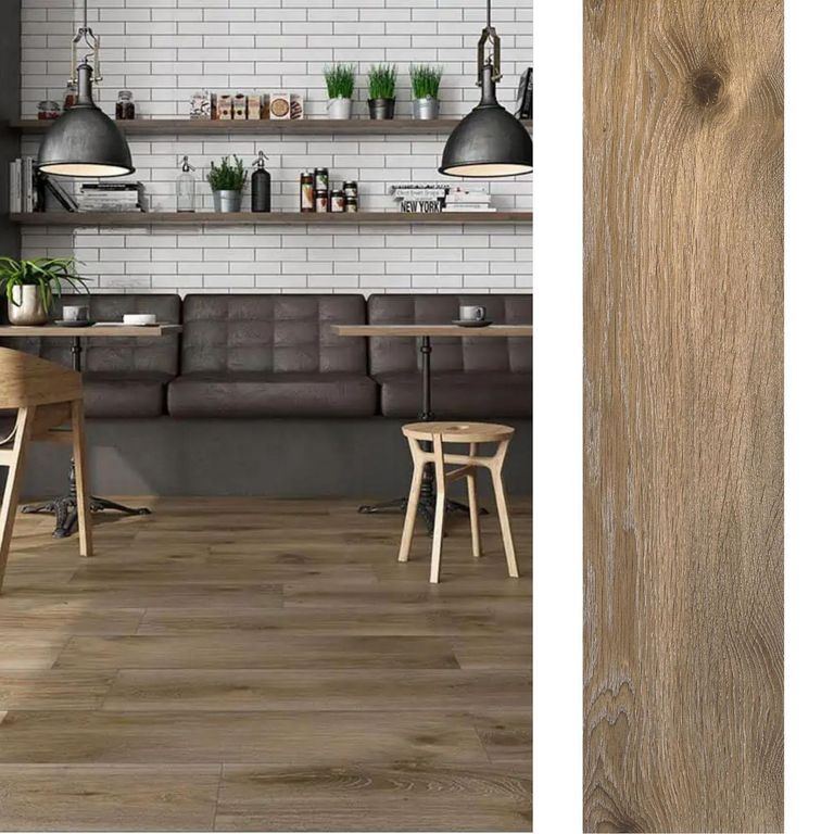 Porcelanato 25x100 cm Outi Marrón 1.5 m2