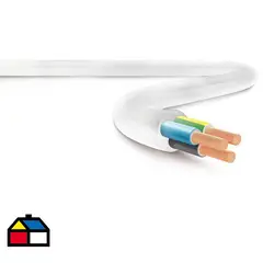 DRL - Cordón Eléctrico Flexible H05VV-F 3x1 mm2 20 metro(s) Blanco