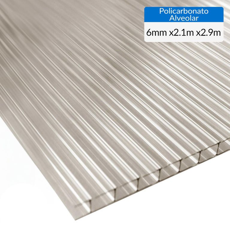 Plancha Policarbonato Alveolar 0.6 cm 210x290 cm Bronce
