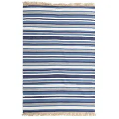 DIB - Alfombra Natural Stripe 160x230 cm Polipropileno Azul