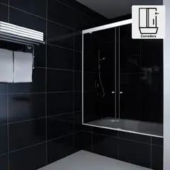 WINTEC - Mampara Tina Vidrio templado Incoloro 140x155cm