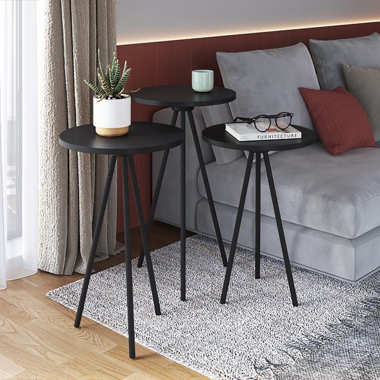 Set Mesas Lateral 27942+27943+27944 Negro