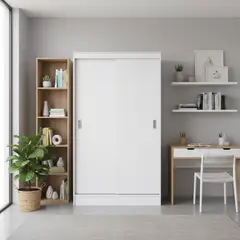 CIC - Clóset Caburgua 2 Puerta(s) 3 Repisa(s) 100xx51 cm Blanco