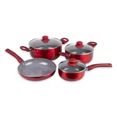 DORAL - Batería de cocina aluminio/titanio 7 piezas